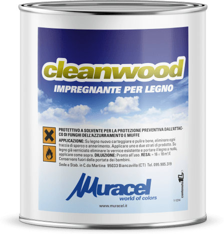 Eco Cleanwood - Impregnante trasparente e colorato per legno idoneo per interni ed esterni, a base di acqua