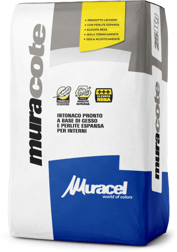 Muracote - Intonaco pronto a base gesso e perlite espansa per interni Muracote - Intonaco pronto a base gesso e perlite espansa per interni