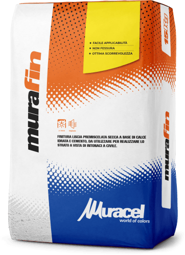 Murafin - Finitura liscia premiscelata secca a base di calce idrata, da utilizzare per realizzare lo strato a vista di intonaci a civile Murafin - Finitura liscia premiscelata secca a base di calce idrata, da utilizzare per realizzare lo strato a vista di intonaci a civile