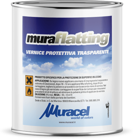 Muraflatting - Vernice trasparente brillante per interni ed esterni Muraflatting - Vernice trasparente brillante per interni ed esterni